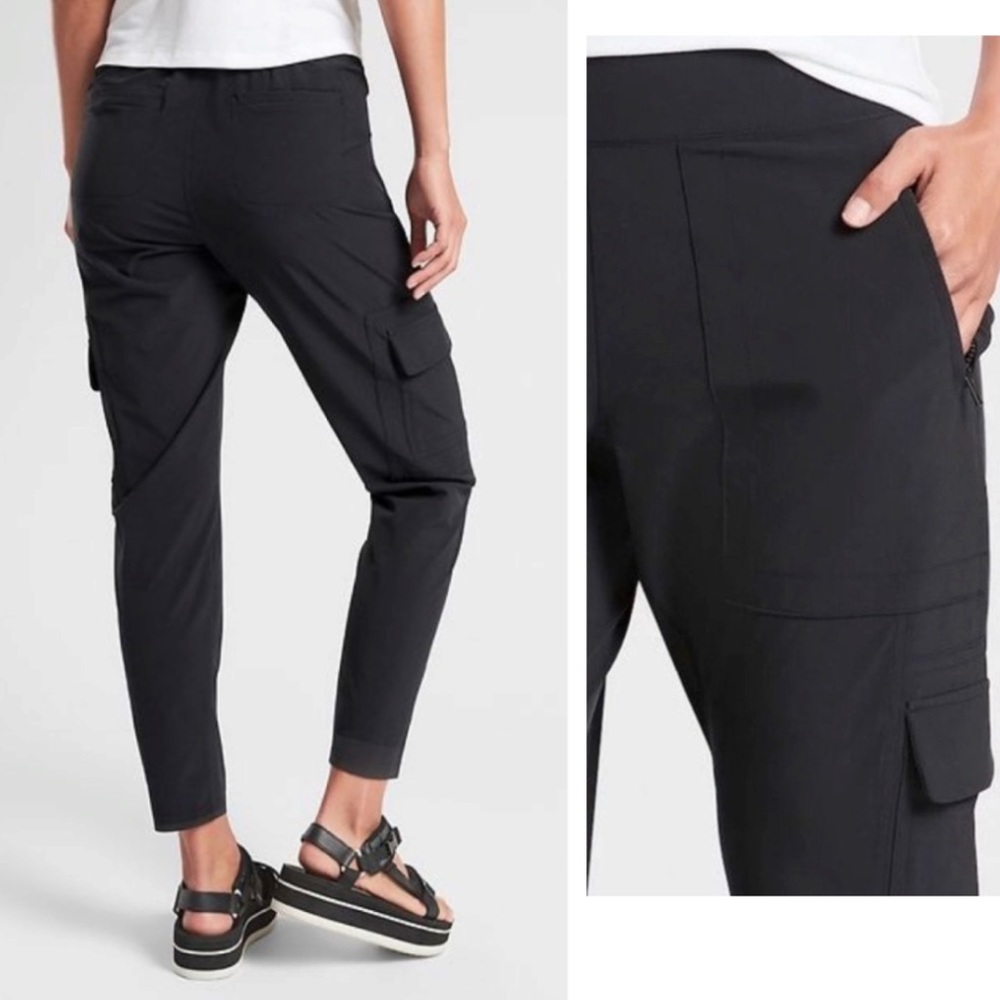 NWOT ATHLETA Chelsea Cargo Black Pants